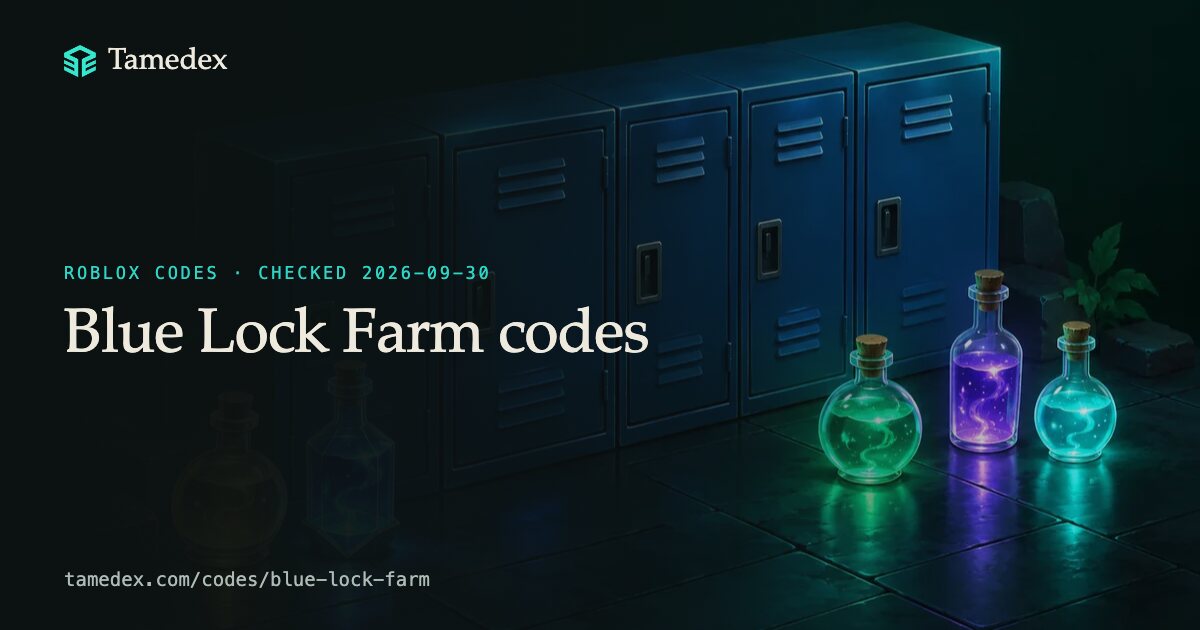 Blue Lock Farm codes