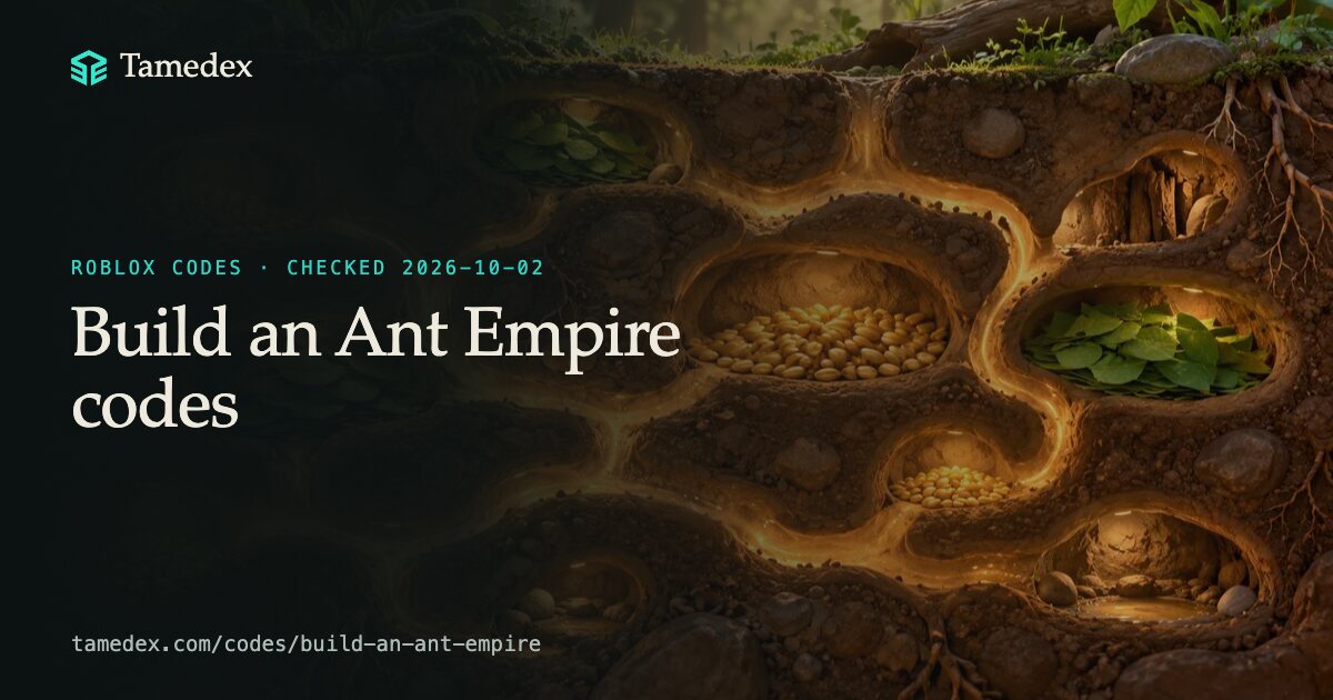 Build an Ant Empire codes