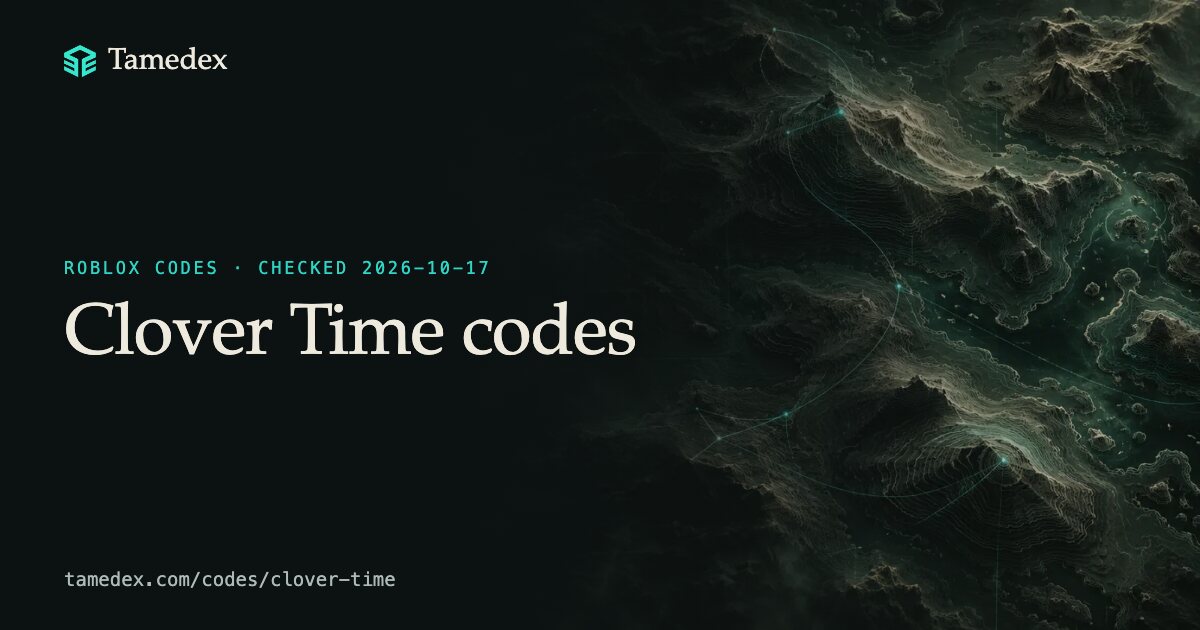 Clover Time codes